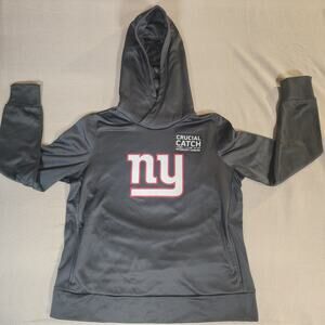 Nike NY Giants Crucial Catch Hoodie Dri-FIT Black L Cancer Awareness NFL